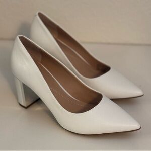 Alfani White Block Heel Pumps – Cushioned Comfort – Size 6.5 – NWT